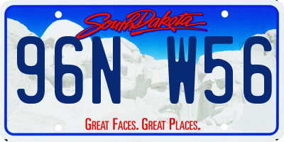 SD license plate 96NW56