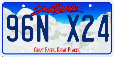 SD license plate 96NX24