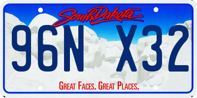 SD license plate 96NX32
