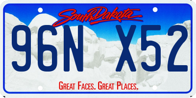 SD license plate 96NX52