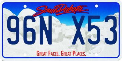 SD license plate 96NX53