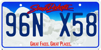SD license plate 96NX58