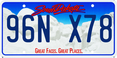 SD license plate 96NX78