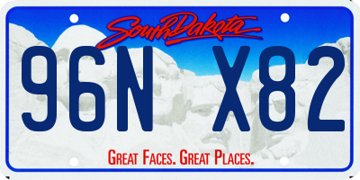 SD license plate 96NX82