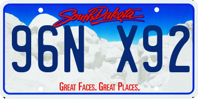SD license plate 96NX92