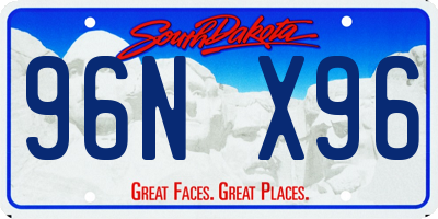 SD license plate 96NX96