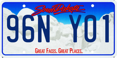 SD license plate 96NY01