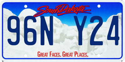 SD license plate 96NY24