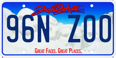 SD license plate 96NZ00