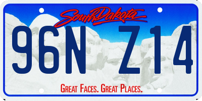 SD license plate 96NZ14