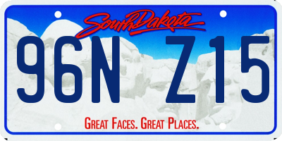 SD license plate 96NZ15