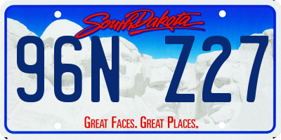SD license plate 96NZ27