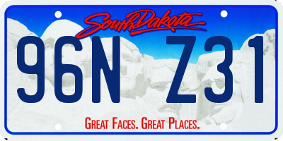 SD license plate 96NZ31