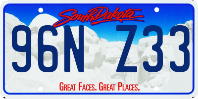 SD license plate 96NZ33