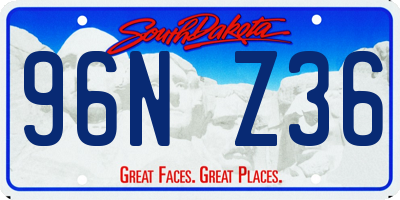 SD license plate 96NZ36