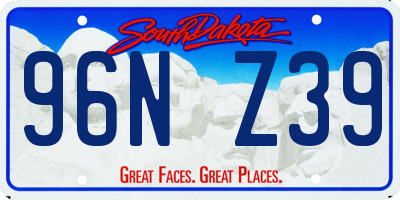 SD license plate 96NZ39