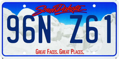 SD license plate 96NZ61