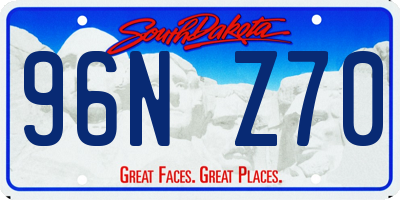 SD license plate 96NZ70