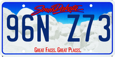 SD license plate 96NZ73