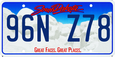 SD license plate 96NZ78