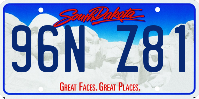 SD license plate 96NZ81