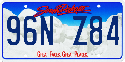 SD license plate 96NZ84