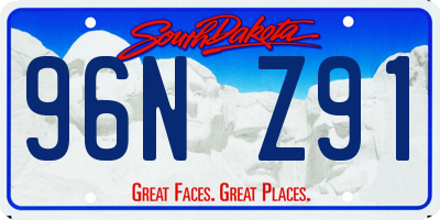 SD license plate 96NZ91