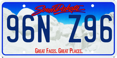 SD license plate 96NZ96