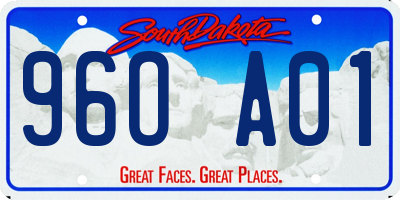 SD license plate 96OA01
