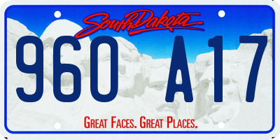 SD license plate 96OA17