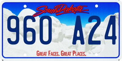 SD license plate 96OA24