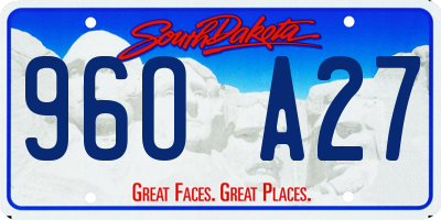SD license plate 96OA27
