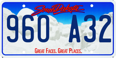 SD license plate 96OA32