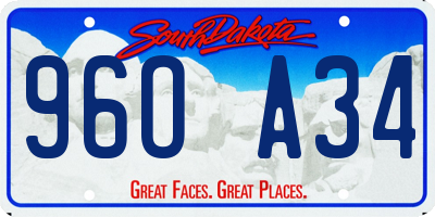 SD license plate 96OA34