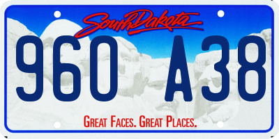 SD license plate 96OA38