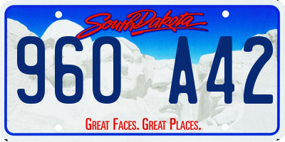 SD license plate 96OA42