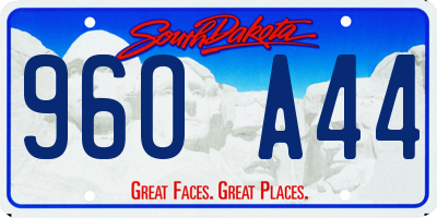 SD license plate 96OA44