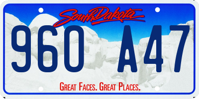 SD license plate 96OA47