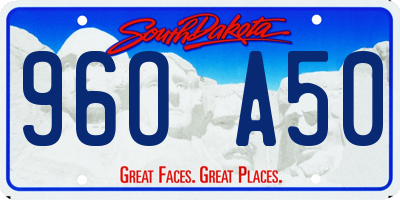 SD license plate 96OA50