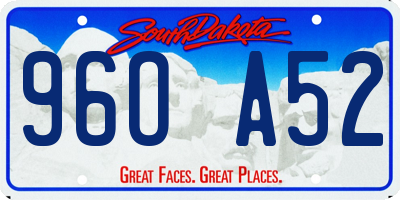 SD license plate 96OA52