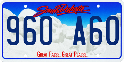 SD license plate 96OA60