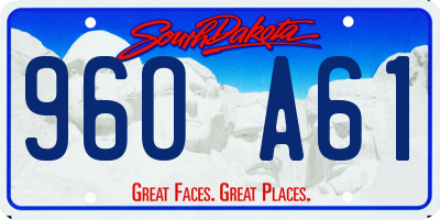 SD license plate 96OA61