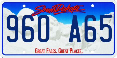 SD license plate 96OA65