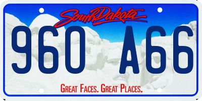 SD license plate 96OA66