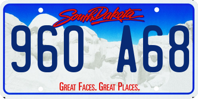 SD license plate 96OA68