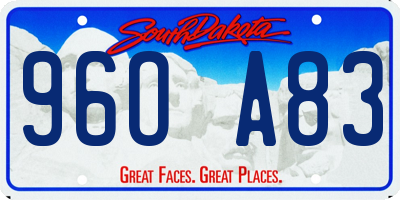 SD license plate 96OA83