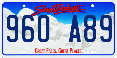 SD license plate 96OA89