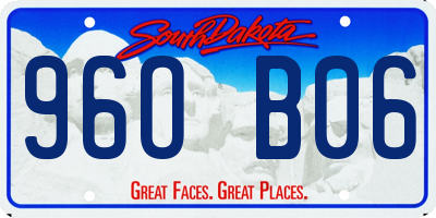 SD license plate 96OB06
