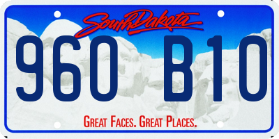 SD license plate 96OB10