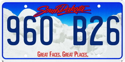SD license plate 96OB26